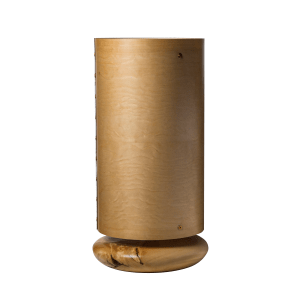 Hover Side Lamp in Huon Pine timber veneer drum lamp