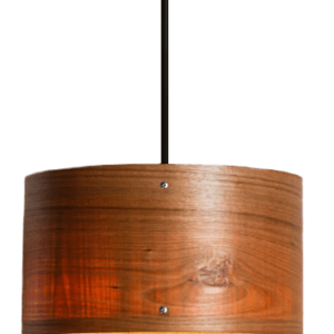 Timber veneer drum pendant axiom lighting